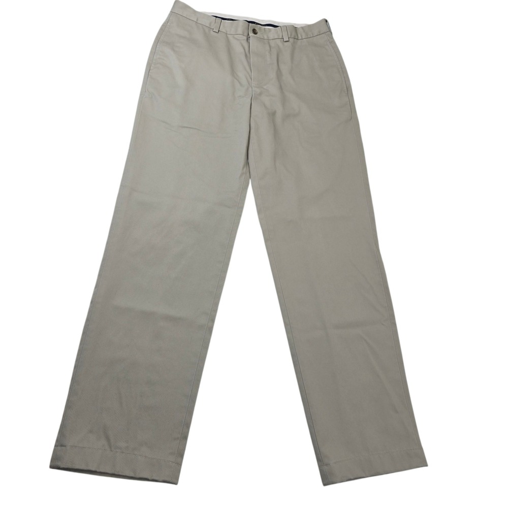 Brooks Brothers Advantage Chino Clark Pants Mens‎ W34 L32 Beige Cotton